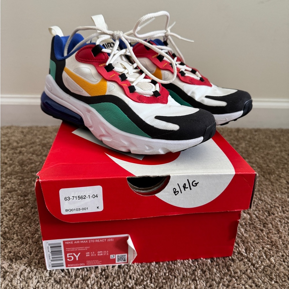 Nike Kids Air Max 270 React Phantom Multi-Color Sneakers